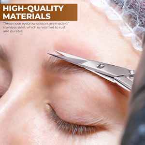 Mini Stainless Steel Curved Round Tip Grooming Eyebrow Eyelash Nose Hair Beard Trimming Scissors <b>Makeup</b> Beauty <b>Tool</b> Custom Color - Product Image 4