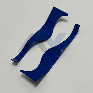 Rasoir de barbier courbé de style dominicain de haute qualité, léger, en acier inoxydable bleu, lame remplaçable, shavette manuelle - Product Image 4