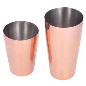Shaker à cocktails robuste en acier inoxydable rose doré, mélangeur de boissons en gros avec passoire pour outils de bar, équipement de café et usage domestique - Product Image 6