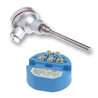 Detektor & Transmitter Suhu 4-20ma Xuner Intelligent Armored, Opsi OEM CU50 RTD Thermocouple IP65, Panjang Dapat Disesuaikan