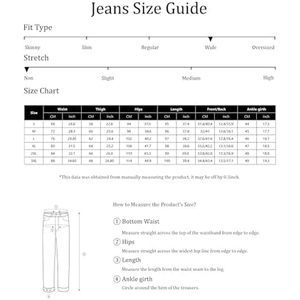 Jeans en denim décontractés pour hommes, coupe large, style urbain, pantalon ample vintage, vêtements streetwear - Product Image 6