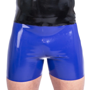 Shorts pour hommes noirs taille haute en Spandex et Nylon, sous-vêtements sexy style tentation, couleur unie, tricotés et ajustés - Product Image 4