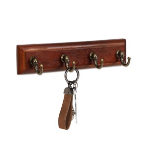 Handcrafted Mahogany Wood <b>Key</b> Holder Vintage Finish - Wholesale - Product Image 2