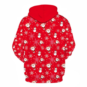 High Quality Custom Women's Casual Knitted Full Fleece Breathable Winter Hoodies 3D Sublimation Christmas Sweatshirts Wholesale - Product Image 6