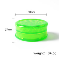 Broyeur d'herbes sèches classique personnalisé avec logo, vente en gros, pas cher, 60 mm, en plastique durable, mini broyeur portable pour tabac et épices