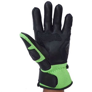 Gants de moto pour homme en cuir véritable et microfibre, compatibles écran tactile, pour la conduite et le cyclisme - Product Image 3