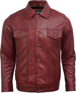Chaquetas de cuero a la moda hechas a medida al por mayor, chaqueta 100% cuero para hombre en diferentes colores, diseño nuevo y moderno - Product Image 1