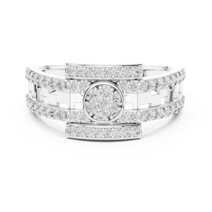 Ensemble de bagues statement circulaires ROYAL PAV en diamant de laboratoire, or jaune 18 carats plaqué rhodium, pour mariage, fiançailles, cadeau ou usage quotidien pour homme - Product Image 5