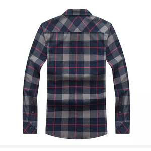 Men's Plaid Flannel Shirt Long Sleeve Button Down Casual Cotton Checkered Turn-down Collar Autumn Wear flannel shirt men - Product Image 2