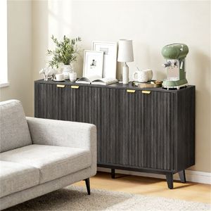 Buffet gris foncé pour bar à café ou rangement de couverts - Product Image 1