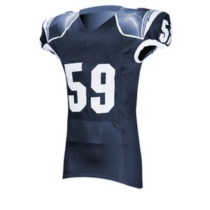 Youth American Football Uniform Set V Neck Jersey <b>Mesh</b> <b>Pants</b> Teamwear with Embroidery Logo Number Printing - Product Image 1