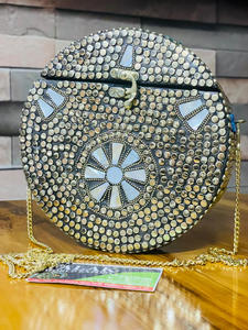 Sac à bandoulière en mosaïque en métal de soirée de créateur fait à la main de qualité assurée | Pochette en mosaïque en métal pour femmes par FWE - Product Image 6