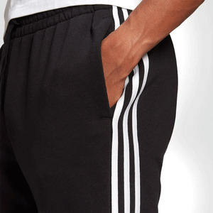 Men's Black Spandex/Cotton Lightweight Recycled Materials <b>Jogger</b> Pants <b>White</b> Side Stripes Elastic Waist Drawstring Casual for - Product Image 5