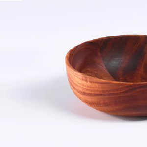 Bol de service rond en bois poli de qualité supérieure pour la maison et les hôtels, idéal pour les salades et la vaisselle de table - Product Image 3