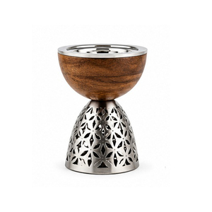Acacia Wood Eco-friendly Long-lasting Incense Burner Stainless Steel Base Greek Pattern Modern Art Antique Style <b>Diffuser</b> - Product Image 3