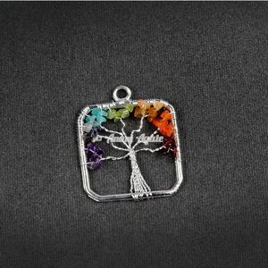 Customized Shape <b>Tree</b> of Life Pendants Necklace Agate Gemstone Carved in Feng Shui Style Souvenir Use - Product Image 2
