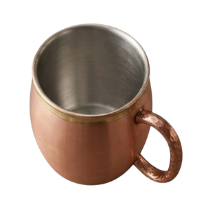 Mug en cuivre poli brillant, sur mesure, en cuivre pur, pour la cuisine, vente en gros, exportateur, verre de service pour l'eau potable - Product Image 2