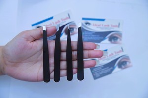 Juego de Pinzas para Cejas de Acero Inoxidable de Color Personalizado, Herramientas Profesionales para el Cuidado de las Pestañas con Punta Inclinada - Product Image 3