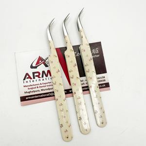 Pince à épiler pour extensions de cils écologique, recouverte de papier, avec étiquette privée, pointe fine durable, testée à la main - Product Image 5