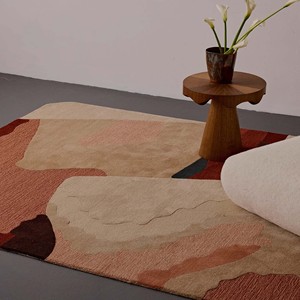 Tapis moderne abstrait tufté à la main, tapis design contemporain à motifs organiques pour salon, chambre, décoration de sol de luxe pour la maison - Product Image 4