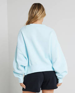 Custom Embroidered Washed Vintage Sweatshirt Wholesale Oversized Blank Heavyweight Fleece <b>Crewneck</b> - Product Image 2
