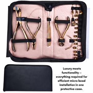 Set Avanzado para Aplicación de Extensiones de Cabello: Alicates para Micro Anillos, Aplicador de Cinta Adhesiva, Cortador de Queratina, Gancho de Extracción, Agujas y Clips - Product Image 6