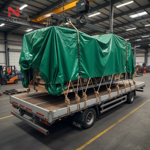 Bâche de protection de cargaison légère bleue et orange, qualité économique, imperméable, pour camions - Product Image 3