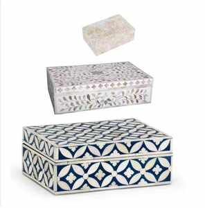 กล่องเครื่องประดับฝังกระดูกสุดหรู ทนทาน ผลิตจากไม้คุณภาพพรีเมียม ของสะสมสำหรับบ้านและของขวัญสุดคลาสสิก จากซัพพลายเออร์อินเดีย - Product Image 3