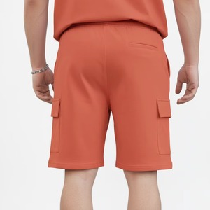 Ensemble t-shirt et short décontracté pour homme, col rond, couleur unie, respirant, satiné, 100% polyester, imprimé numérique, vêtements d'été - Product Image 3