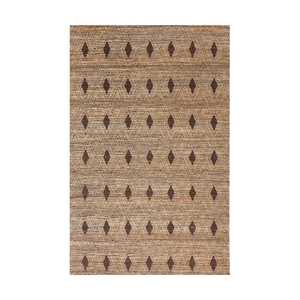 Tapis d'intérieur en jute naturelle tissé à la main, moderne, carré, à poils ras, lavable en machine, pour salon, chambre et salle de bain - Product Image 1