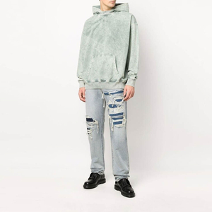 Unisex Full Rhinestone Letter Pattern Knitted Winter Hoodie 100% Cotton <b>Thick</b> <b>Fleece</b> Pullover Bulk Orders - Product Image 4