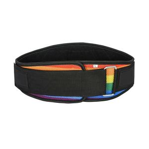 Haute qualité unisexe 6 \ "large incurvé néoprène Gym Fitness ceinture personnalisé arc-en-ciel couleur respirant entraînement bas du dos soutien - Product Image 5