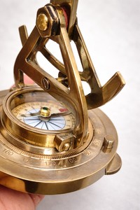 <b>Vintage</b> Brass Theodolite Alidade Telescope with Antique Finish <b>Compass</b> | Nautical Survey Instrument Gift Wholesale OEM - Product Image 2