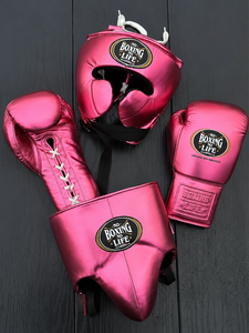 No Boxing No Life Nouveauté Ensemble de boxe en cuir de vachette véritable Ensemble de sparring professionnel sur mesure pour l'entraînement Unisexe - Product Image 5