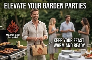 tyvek paper BBQ Insulated Tote Bag with Superior Thermal Foil Lining Keeps Food Hot for Hours for Catering and Garden Party - Product Image 5