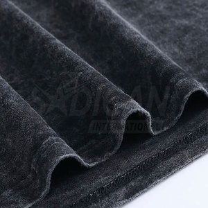 T-shirt décontracté confortable pour homme en coton molletonné, délavé à l'acide, respirant, écologique, séchage rapide, mode estivale - Product Image 5