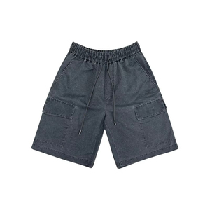 Pantalones Cortos de Verano Personalizados de Algodón con Lavado Ácido, Estilo Casual, para Hombre, Diseño Vintage de Baloncesto, Pantalones Cortos Lavados Personalizados de Diseñador - Product Image 1