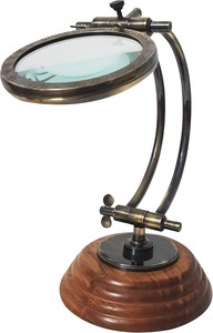 Brass HENRY HUGHES SON Adjustable Magnifier Vintage <b>Folding</b> <b>Desk</b> Magnifying Glass for Reading & Office Decor - Product Image 2