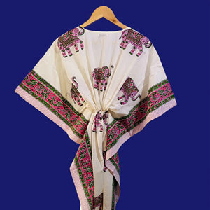 Beautiful Elephant Printed Cotton <b>Kaftan</b> Top Ladies Free Size Summer Printed <b>Kaftan</b> Top for Women Girls Stylish Long <b>Kaftan</b> - Product Image 2