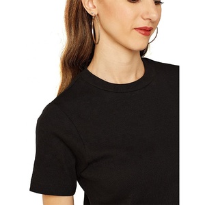 Venta al por mayor Oversize 100% Algodón Camisetas de Verano para Mujeres Personalizadas Manga Corta Ropa Unisex - Product Image 5