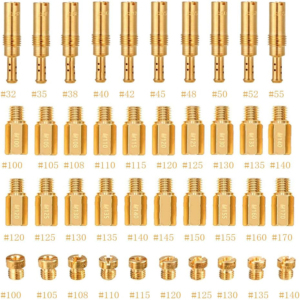 Kit de gicleurs principaux de carburateur de <span class=keywords><strong>moto</strong></span> en laiton, gicleur de ralenti et injecteurs principaux pour PWK, PE, CVK, KOSO, OKO, <span class=keywords><strong>Stage</strong></span>-6, Polini GY6 - Product Image 3
