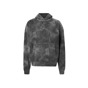 High Quality 100% Cotton Regular Fit Pullover Hoodie Streetwear <b>Thick</b> <b>Fleece</b> Drop Shoulder Pocket Design Solid Pattern Men's - Product Image 5