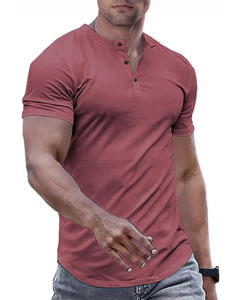 Camiseta de Manga Corta para Hombre de Alta Calidad, Cuello Redondo, Color Sólido, Logotipo Personalizado en la Parte Delantera, Transpirable, Ecológica, de Secado Rápido, Informal - Product Image 1