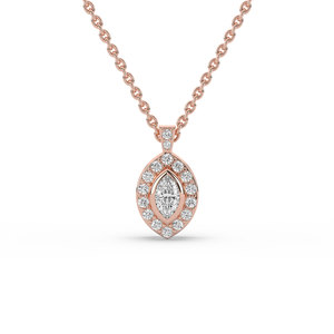 Pendentif unique en diamant de laboratoire taille marquise 2 carats, en argent 925 plaqué or, style unique, pour femme, idéal pour les fiançailles - Product Image 2