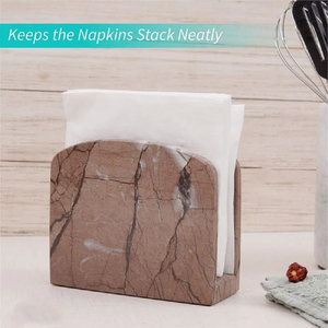 ที่ใส่กระดาษเช็ดปากหินอ่อนสีชมพูธรรมชาติ แบบตั้งตรง ที่วางกระดาษเช็ดปากหินอ่อนสีชมพูธรรมชาติแท้ ดีไซน์เรียบง่าย - Product Image 2
