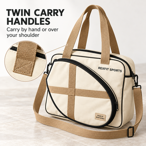 Bolsa de Raqueta de Squash Deportiva Personalizada con Logotipo Personalizado, Bolsillo Frontal Curvo con Cierre, Asas y Correa para el Hombro Extraíble - Product Image 5
