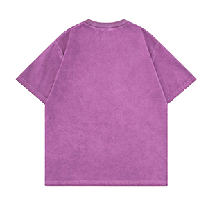 เสื้อยืดโออีเอ็มขายส่งสำหรับผู้ชายไซส์ใหญ่ สไตล์วินเทจย้อมสีแบบแอซิดวอช สไตล์ไฮสตรีท เป็นมิตรกับสิ่งแวดล้อม ไซส์พลัส รับสกรีนโลโก้ตามสั่ง 100% - Product Image 2