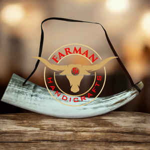 Cor de bœuf blanc extra large de qualité supérieure avec sangle en cuir, instrument de musique artisanal à prix de gros - Product Image 4