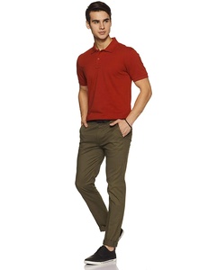 คอลเลกชันกอล์ฟผู้ชายผ้าโพลีเอสเตอร์100% สีทึบสำหรับฤดูร้อนดีไซน์โลโก้แบบกำหนดเองสำหรับกีฬากลางแจ้งฤดูร้อน - Product Image 5