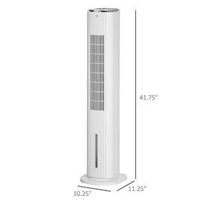 Condizionatore d'Aria e Umidificatore Portatile Girevole 2-in-1, 3 Modalità, 3 Velocità, Telecomando, Capacità 1,3 Galloni, Colore Bianco - Product Image 3